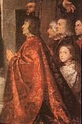 TIZIANO Vecellio Madonna with Saints and Members of the Pesaro Family (detail) wt oil on canvas